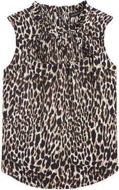 Banana Republic JAPAN EXCLUSIVE Pin-Tuck Top Leopard Print Modern Feminine, Top Banana, Iconic Style, Feminine Look, Pin Tucks, Style Icons, Classic Style