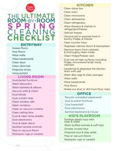 the ultimate room - by - room cleaning checklist for kids is here in this printable