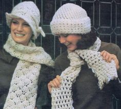 Four Crochet Hat Patterns Women's Vintage Boho Retro 1970's Hat Cloche - Winter Hat -  Toque Patterns Including scarf patternsCrochet Patterns for Four Hats on Etsy.Cloche all in single crochet is worked in the tones & patterns of peacock feathers.  Matching scarf is in simple rows os single and double crochet.Knitting worsted.  Crochet hook size F & H.Hat in shades of green, rose, black and brown is more difficult pattern, Knitting worsted , Crochet hooks size F.Shell Set is made of thi Crochet Hat Patterns, Scarf Patterns, Winter Knit Sweater, Winter Boho, Pattern Knitting, Crochet Winter, Hat Patterns, Boho Retro, Rose Black