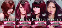 Loreal Purple Hair Dye, Loreal Hair Color Red, Feria Hair Color, Pelo Color Vino, Box Hair Dye, Celeb Hair, Loreal Hair Color, Shades Of Red Hair