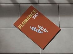 there is a sign on the floor that says florence