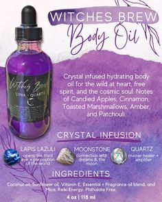 Infused Body Oil, Magick Oil, Candied Apples, Apples Cinnamon, Times Of The Day, Crystal Bath, Essential Oil Blends Recipes, Herbal Magic