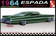 '64 Cadillac Espada box art Sales Ads, Gm Car, Car Artwork, Honda Prelude, Old Classic Cars