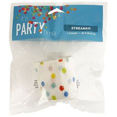 it's party time confetti paper napkins, multicolored dots