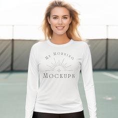 Mockup Downloads, Pickleball, Software Design, Presentation Design, White Long Sleeve, Graphic Design Logo, Sports Team, Sports Women, Mockup