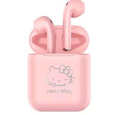 the hello kitty earphones are pink