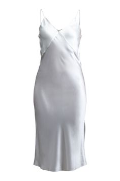 M Aphrodite White Silk Slip Dress · Light Champagne lunya morgan lane White Silk Slip Dress, Silver Silk Dress, Silver Slip Dress, Grey Silk Dress, Silk Loungewear, Dress Png, White Silk Dress, Girly Outfit, White Slip Dress