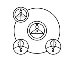 three circles with arrows in the middle, and one circle with an arrow on it