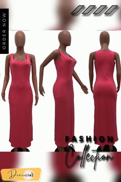 Sexy Sleeveless U-neck Solid-color Mid-waist Dress Sleeveless Stretch Maxi Dress For Club, Trendy Stretch Sleeveless Maxi Dress, Trendy Sleeveless Stretch Maxi Dress, Chic Sleeveless Maxi Dress For Club, Pink Stretch Sleeveless Bodycon Dress, Sleeveless Bodycon Solid Color Dress, Casual Halter Neck Sleeveless Dress For Club, Red Sleeveless Stretch Maxi Dress, Sleeveless Bodycon Dress In Solid Color