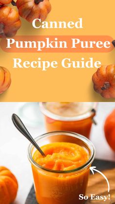 pumpkin puree recipe in a glass jar with spoon