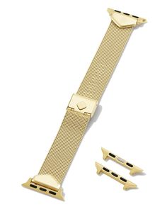 Mia Mesh Watch Band in Gold Tone Stainless Steel | Kendra Scott Apple Watch Series 1, Pin Hole, Stainless Steel Mesh, New Bands, Steel Mesh, Apple Watch Series, Kendra Scott, Watch Band, Accessories Watches