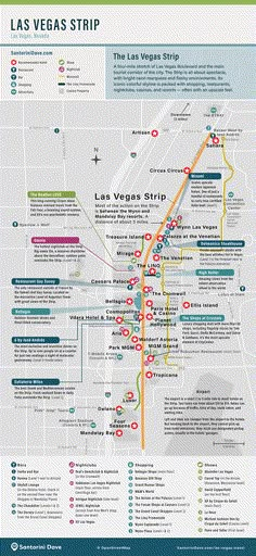 the las vegas strip is shown in this map