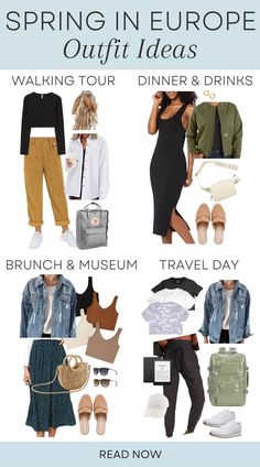 an image of different types of clothes and accessories for people to wear on the trip