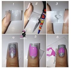 DIY Nails Heart Nails Diy, Ombre Nail Diy, Nails Beige, Diy Balayage, Matte Make Up, Diy Nails Easy, Silver Nail Art, Heart Nail Designs, Nails Yellow