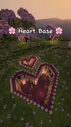 an aerial view of a heart - shaped building with the words heart base above it