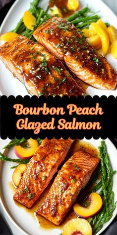 This Bourbon Peach Glazed Salmon is a delightful blend of sweet, smoky, and mildly spicy flavors that beautifully complements the richness of salmon. Smoky Salmon, Bourbon Glazed Salmon, Beef Chops, Garlic Butter Mushrooms, Parmesan Cream Sauce, Salmon Seasoning, Glazed Salmon, Dessert Salads