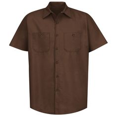 The perfect work shirt does exist. Our industrial work shirt comes in a solid color with a straight-forward button-down front that keep things looking neat and streamlined. Made from a pre-cured, pressed fabric treated with a Touchtex finish, this shirt is wrinkle-resistant, wickable, and retains color even after several washes. Work and feel like a true professional in our work shirt. Colors Show, Guayabera Shirt, Red Kap, Work Shirt, Mens Hooded, Button Front Shirt, Work Shirts, Flannel Shirt, Chocolate Brown