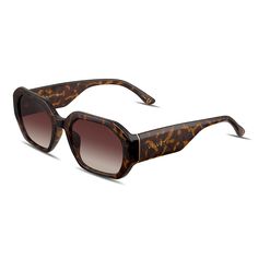 Style: V767TT01 Frame: Tortoise Lens: Brown Fade Polycarbonate Lenses Size: (55mm x 17mm x 140mm) Imported Get ready to rock the sun in these geometric sunglasses, the Nina style from Velvet Eyewear. Featuring a rich tortoise design with brown fade lenses that offer 100% UV protection, these shades are perfect for round, oval, or heart-shaped faces. And check out the wider sides for added sun protection, complete with a raised gold Velvet logo. 100% UV Protection All Velvet sunglasses come with Luxury Tortoiseshell Sunglasses With Mirrored Lenses, Velvet Canyon Sunglasses, Designer Tortoiseshell Sunglasses With Mirrored Lenses, Luxury Tortoiseshell Round Frame Sunglasses, Luxury Designer Tortoiseshell Sunglasses, Tortoise Design, Geometric Sunglasses, Round Eyewear, Round Face Shape