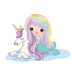 Birthday Background Wallpaper, Birthday Room, Mermaid Clipart, Unicorn Mermaid, Unicorns Clipart, Rainbow Mermaid, Unicorns And Mermaids, Unicorn Illustration