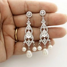 Sparkly Chandelier, Chandelier Earrings Wedding, Bridal Chandelier Earrings, Wedding Jewelry Crystal, Wedding Earrings Chandelier, Swarovski Crystal Drop Earrings, Pearl Chandelier Earrings, Sorrelli Jewelry, Bridal Earrings Chandelier