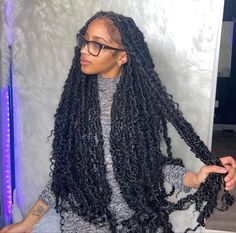 Distressed Locs, Beautiful Black Hair, Hair Secrets, Faux Locs Hairstyles, Box Braids Hairstyles For Black Women, Girls Hairstyles Braids, Dope Hairstyles, African Braids Hairstyles