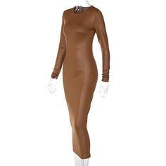 Features: Be elegant and eye-catching with this sophisticated Jill Full Sleeve Bodycon Midi Dress. This full sleeve design includes an O-neck and a stylish, slim split that gives a sultry look. It's the perfect dress for formal or dressy occasions.