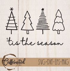 christmas tree svg files for cutting and crocheting with the words tis the season