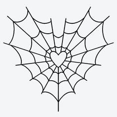 a spider web with a heart on it