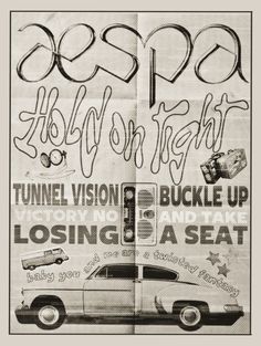 an advertisement for a car show with the words'go on right'and'tunnel vision buckle up losing a seat '