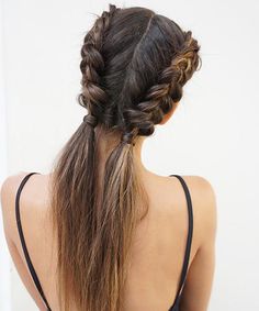 Dutch Braids Into Pigtails, Festival Hair Updo, Braids Into Pigtails, Festival Hair Styles, Desert Hair, Hair Volume Spray, Concert Hairstyles