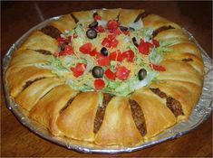 an image of a recipe for a taco salad pie