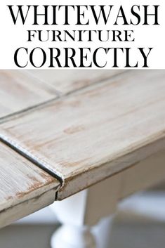 an old whitewash furniture is being used as a coffee table with text overlay