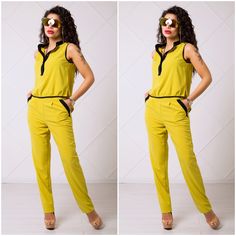 This Beautiful Summer Fashion Women's Suit Pants Set Is Perfect For Any Occasion. The Set Includes A Stylish Blouse And Pants In A Striking Yellow Color. The Jacket Has A Short Lapel Style And A Two-Button Front Button Style, While The Pants Have A Regular Inseam And A Sleeveless Style. Made From A Comfortable And Breathable Blend Of Polyester, Viscous, Elastane, And Cotton, This Suit Is Perfect For The Spring And Summer Seasons. The Set Is Available In Sizes Xs-S. The Lining Material Is Made Of Blouse And Pants, Summer Fashion Women, Yellow Suit, Pantsuits For Women, Button Style, Classic Suit, Stylish Blouse, Suit Pants, Suit Fashion