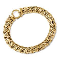 SGG Leslie's 14k Polished Fancy Link Bracelet Gold Link Bracelet, Real Jewelry, Yellow Gold Bracelet, Gold Polish, Fine Jewelry Gift, Polish Jewelry, Everyday Jewelry, Selling Jewelry, Spring Rings