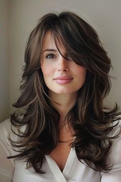 Long Hair For Wedding, Long Hair With Bangs And Layers, Long Layered Hair With Side Bangs, Hair For Wedding, Curtain Bangs Hairstyles, Long Curtain Bangs, Long Hair Cut, Hairstyle For Long Hair