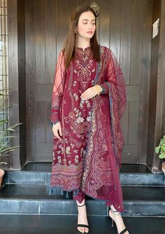 Sana Javed, Indian Dresses Traditional, Embroidered Chiffon, Pakistani Bridal Dresses