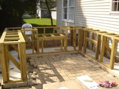 the back yard is being built and ready to be used as an outdoor living area