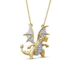 Gold Fantasy Dragon Necklace, Gold Fantasy Necklace With Dragon Design, Gold Fantasy Jewelry With Dragon Design, Fantasy Gold Jewelry With Dragon Design, Gold Fantasy Pendant Jewelry, Gold Dragon Design Jewelry, Gold Jewelry With Dragon Design, Yellow Gold Dragon Design Jewelry Gift, Gold Necklace With Dragon Design Collectible