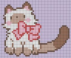 a cross stitch pattern with a cat wearing a sweater