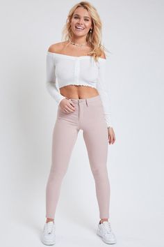 Spring Slim Fit Bottoms With 5-inch Inseam, Spring High-waisted High Stretch Pants, High Rise Stretch Bottoms In Solid Color, Slim Fit Bottoms With 5-inch Inseam For Spring, Tight Mid-rise Elastane Pants, High Rise Stretch Elastane Pants, Stretch High Rise Elastane Pants, High Rise Stretch Pants For Fall, Stretch Mid-rise Pants For Fall