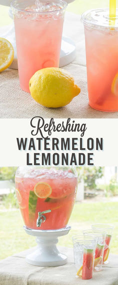 refreshing watermelon lemonade is the perfect way to use up those summertime drinks