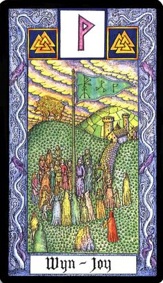 a tarot card with an image of people on it