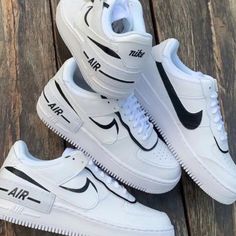 New W Box Nike Shoes Custom, Nike Air Force 1 Custom, Air Force Shoes, Pretty Sneakers, Air Force 1 Shadow, Shoes Sneakers Jordans, All Nike Shoes, Shoes Retro, Custom Air Force 1