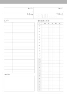 the printable daily planner is ready to be used in any type of workbook