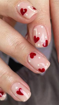 Valentine Nail Art, February Nails, Valentine Nails, Heart Nail, Dipped Nails, Stick On Nails, Heart Nails, Nail Arts, Valentine's Day Nails