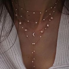 Ušný Piercing, Jewellery Simple, Bridal Necklaces, Diamond Chains, Astrology Necklace, Star Charm Necklace, Diamond Necklaces, Stylish Necklace, Everyday Necklace