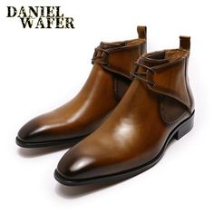 Brand Name: DANIEL WAFERBoot Type: Motorcycle bootsUpper Material: GENUINE LEATHERUpper-Genuine Leather Type: Cow LeatherBoot Height: ANKLEPattern Type: SolidDepartment Name: AdultLining Material: GENUINE LEATHERLining-Genuine Leather Type: Cow LeatherInsole Material: PUShaft Material: GENUINE LEATHERShaft-Genuine Leather Type: Cow LeatherToe Shape: Pointed ToeItem Type: BootsOutsole Material: RubberSeason: Spring/AutumnHeel Height: Low (1cm-3cm)Model Number: 503-02AClosure Type: Lace-upFit: Fit Mens Black Dress Shoes, Basic Boots, Leather Chukka Boots, Oxford Boots, Mens Boots Fashion, Comfortable Boots, Genuine Leather Shoes, Martin Boots, Lace Up Ankle Boots