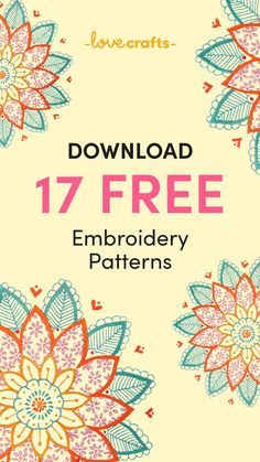 the free pattern is featured in this ebook, which includes an image of flowers and leaves