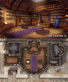 the interior and floor plan of tom cartos's apartment in star wars ii