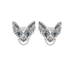 Series: Miaowing; Material: Gold-plated copper; Epoxy; Silver needle; Type: Earrings; Piercing earrings; Ear studs; Quantity: 1 Pair of Earrings; Size: About 1.5x1.6cm; Weight: About 2.5g per ear stud; Please note: Do not soak in water, take it off before bathing. Please avoid sharp objects. Earring Pins, Sharp Objects, Earrings Ear, Cat Jewelry, Halloween Jewelry